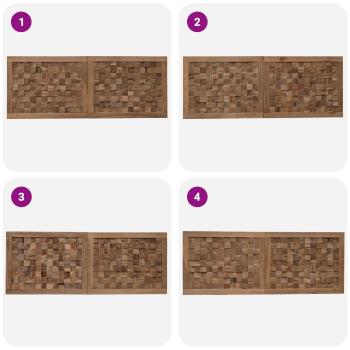Bettkopfteil Natur Massivholz Teak