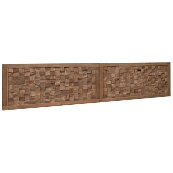 Bettkopfteil Natur Massivholz Teak