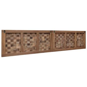 Bettkopfteil Natur Massivholz Teak