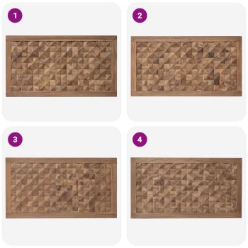 Bettkopfteil Natur Massivholz Teak