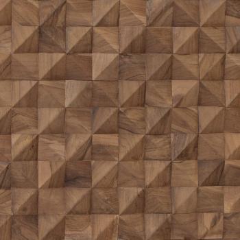 Bettkopfteil Natur Massivholz Teak