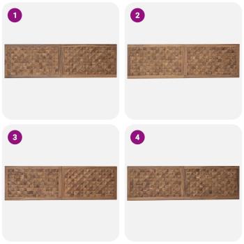 Bettkopfteil Natur Massivholz Teak