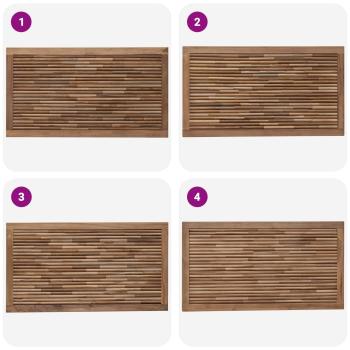 Bettkopfteil Natur Massivholz Teak