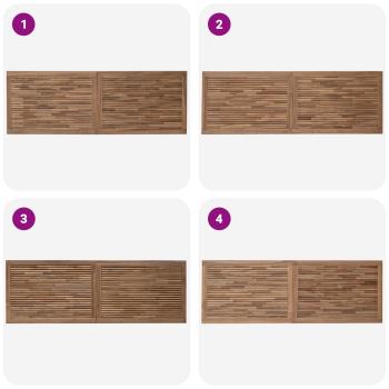 Bettkopfteil Natur Massivholz Teak
