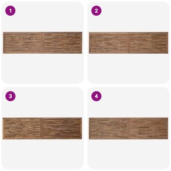 Bettkopfteil Natur Massivholz Teak