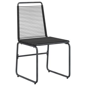 Gartenstühle 2 stk. Schwarz Rattan