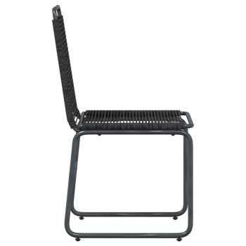 Gartenstühle 2 stk. Schwarz Rattan