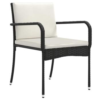 Garten Set Schwarz Poly-Rattan