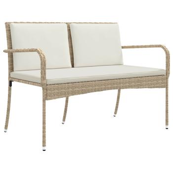 Garten Set Beige Poly-Rattan