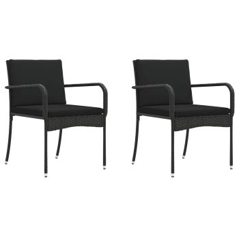 Garten Set Schwarz Poly-Rattan