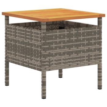 Garten Set Grau Poly-Rattan
