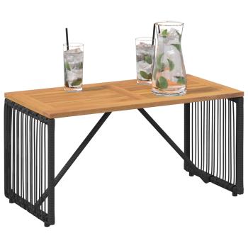 Tisch für Outdoor Schwarz und Braun 80 x 40 x 40 cm Poly-Rattan