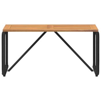 Tisch für Outdoor Schwarz und Braun 80 x 40 x 40 cm Poly-Rattan