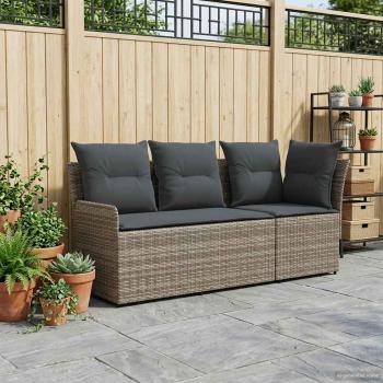 ARDEBO.de - 2 stk. Gartenarmsessel mit Ecksofa PE-Rattan
