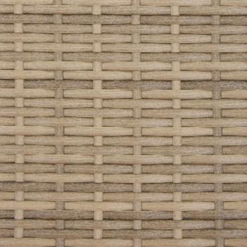 Gartenarmsessel mit Ecksofa 2 Stück Beige und Creme PE-Rattan