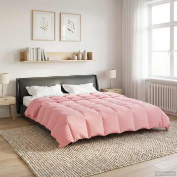 Ganzjahresbettdecke 200 x 200 cm 4 Jahreszeiten Rosa