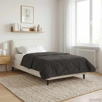 ARDEBO.de - Sommerdecke 155 x 220 cm Sommer Anthrazit Atmungsaktiv