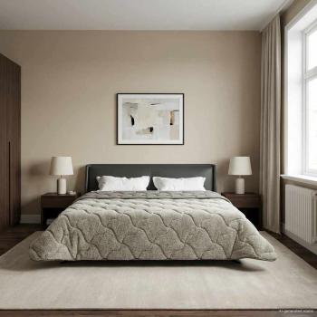 ARDEBO.de - Sommerdecke 200 x 240 cm Sommer Hellgrau Atmungsaktiv