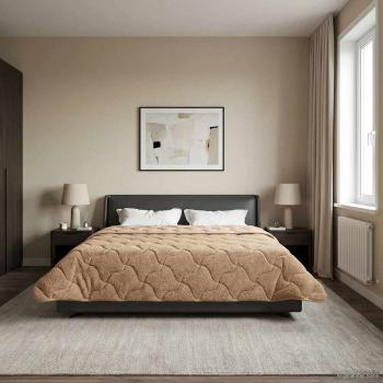 ARDEBO.de - Sommerdecke 200 x 200 cm Sommer Taupe Atmungsaktiv