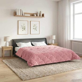 ARDEBO.de - Ganzjahresbettdecke Gepolstert Rosa 220 x 240 cm