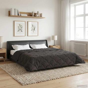 ARDEBO.de - Winterbettdecke 200 x 200 cm Winter Anthrazit Atmungsaktiv
