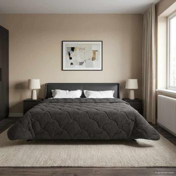 ARDEBO.de - Winterbettdecke 240 x 260 cm Winter Anthrazit Atmungsaktiv