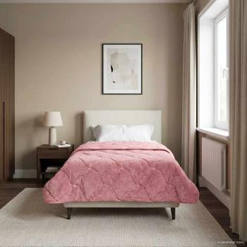 ARDEBO.de - Winterbettdecke 140 x 220 cm Winter Rosa Atmungsaktiv