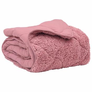 Winterbettdecke Rosa 240 x 260 cm Mikrofaser und Teddy-Fleece