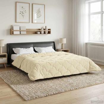 Winterbettdecke 240 x 260 cm Winter Creme Atmungsaktiv