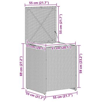 Kissenbox 55 x 55 x 69 cm Stahl