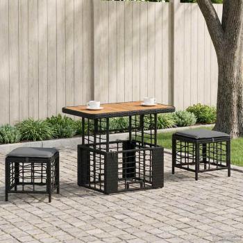 Garten Essgruppe 3 stk. Schwarz und Grau