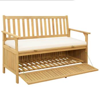 Garten-Aufbewahrungsbank 2 -Seater 120 x 63 x 84 cm Rechteckig