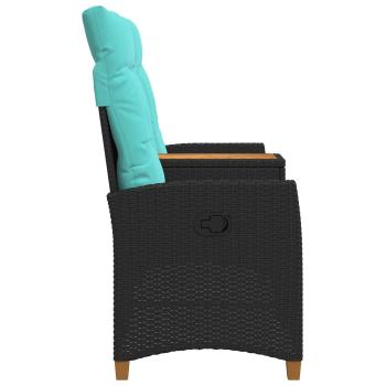Liegebank mit Tisch 2 -Seater 126 x 65 x 112 cm Poly-Rattan
