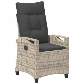 Gartenstuhl 2 stk. Hellgrau und Dunkelgrau Stahl und Polyester