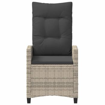 Gartenstuhl 2 stk. Hellgrau und Dunkelgrau Stahl und Polyester