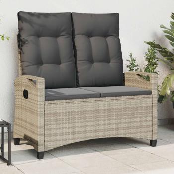 ARDEBO.de - Gartenbank mit Kissen 105 x 60 x 112 cm Stahl