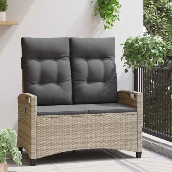 Gartenbank mit Kissen 105 x 60 x 112 cm Stahl