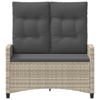 Gartenbank mit Kissen 105 x 60 x 112 cm Stahl