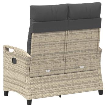 Gartenbank mit Kissen 105 x 60 x 112 cm Stahl