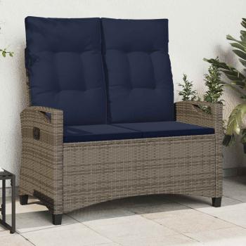 ARDEBO.de - Gartenbank mit Kissen 105 x 60 x 112 cm Stahl