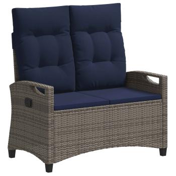 Gartenbank mit Kissen 105 x 60 x 112 cm Stahl