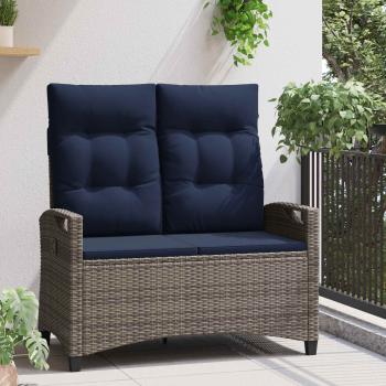 Gartenbank mit Kissen 105 x 60 x 112 cm Stahl
