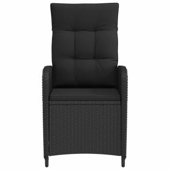 Verstellbarer Gartenstuhl Schwarz Poly-Rattan