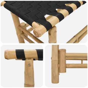 Gartenbank 110 x 38 x 40 cm Bambus Natur Rechtwinklig