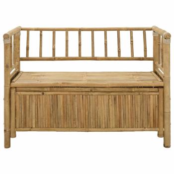 Garten-Aufbewahrungsbank 110 x 47 x 80 cm Bambus Natur