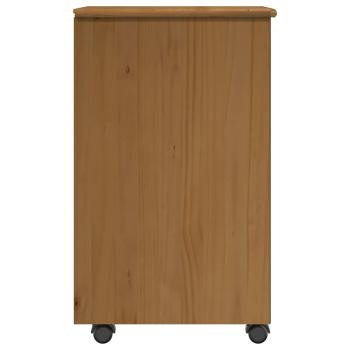 Rollschrank 34 x 39 x 65,5 cm Massivholz Kiefer Honigbraun