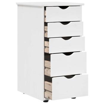 Schrank 34 x 39 x 61,5 cm Massivholz Kiefer Weiß