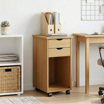 ARDEBO.de - Rollschrank Honigbraun 34 x 39 x 65,5 cm Massives Kiefernholz