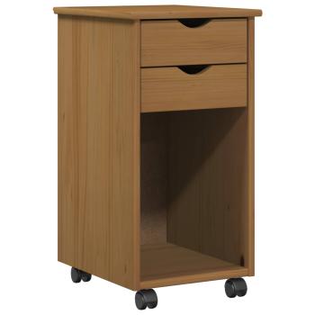 Rollschrank Honigbraun 34 x 39 x 65,5 cm Massives Kiefernholz
