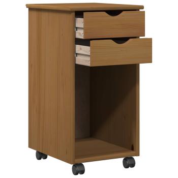 Rollschrank Honigbraun 34 x 39 x 65,5 cm Massives Kiefernholz
